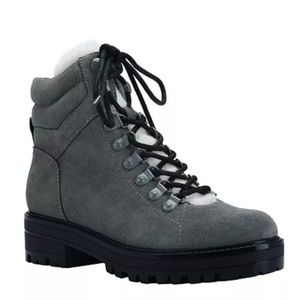 MARC FISHER Sherpa Booties Women's Mallie Lug Sole Size 5.5 NEW